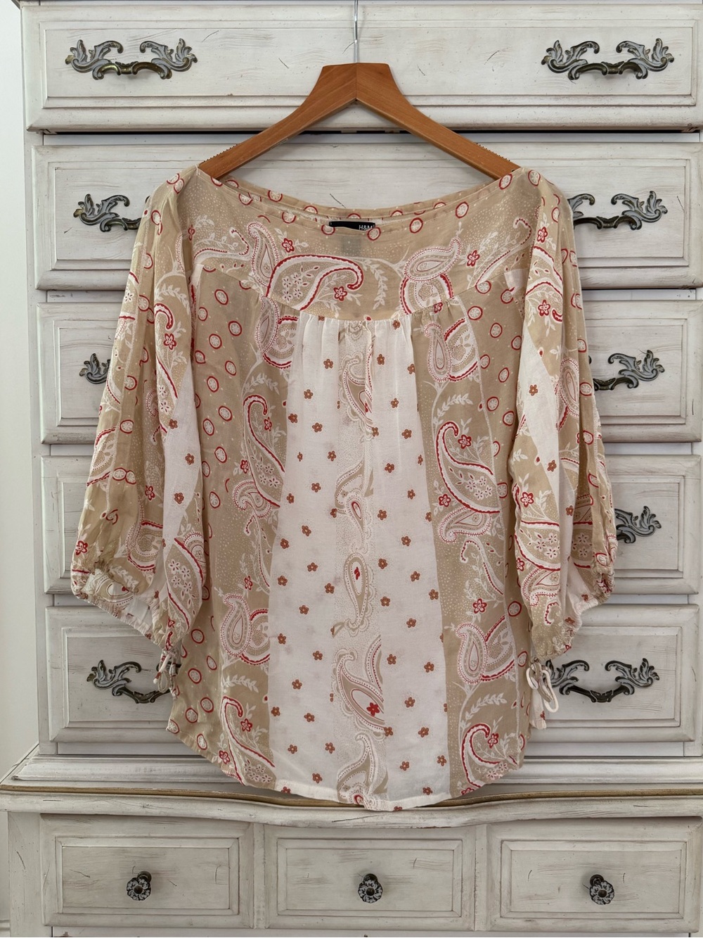 H&M Boho Paisley Cotton Top
